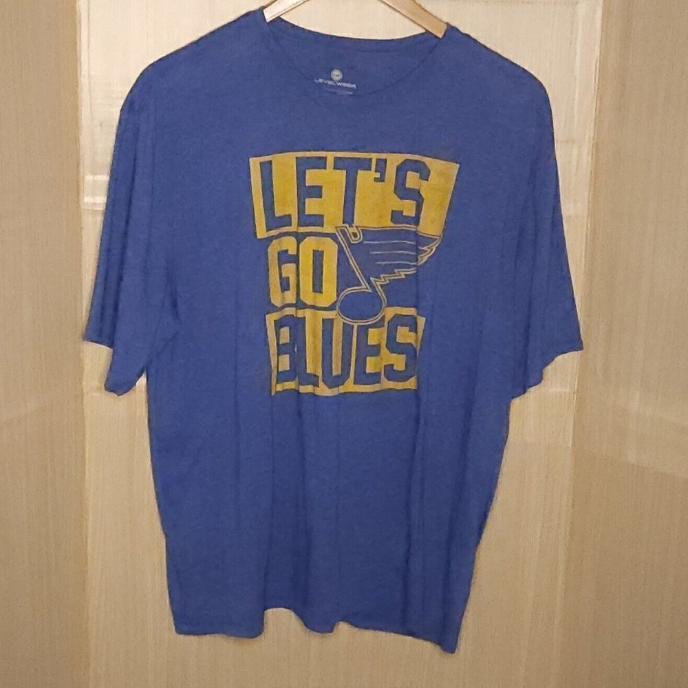 St. Louis Blues Mens Blue Lets Go Blues Shirt XL